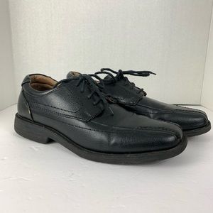 Mens Dexter Black Dress Shoes Leather Oxfords Sz 9